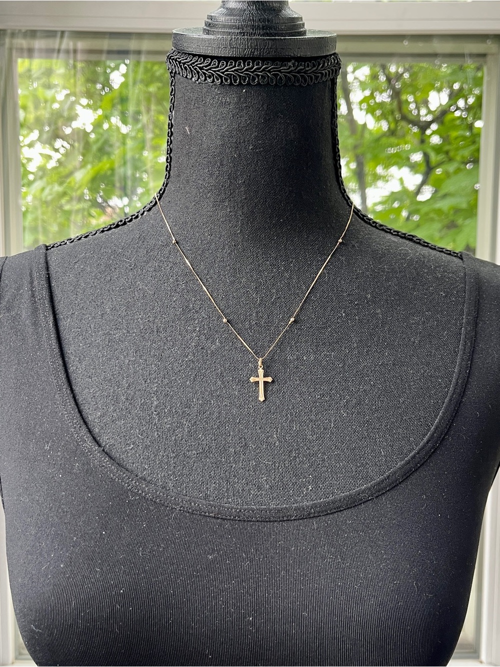 Vintage 12k Yellow Gold-Filled Cross Pendant, approx. 2x1cm